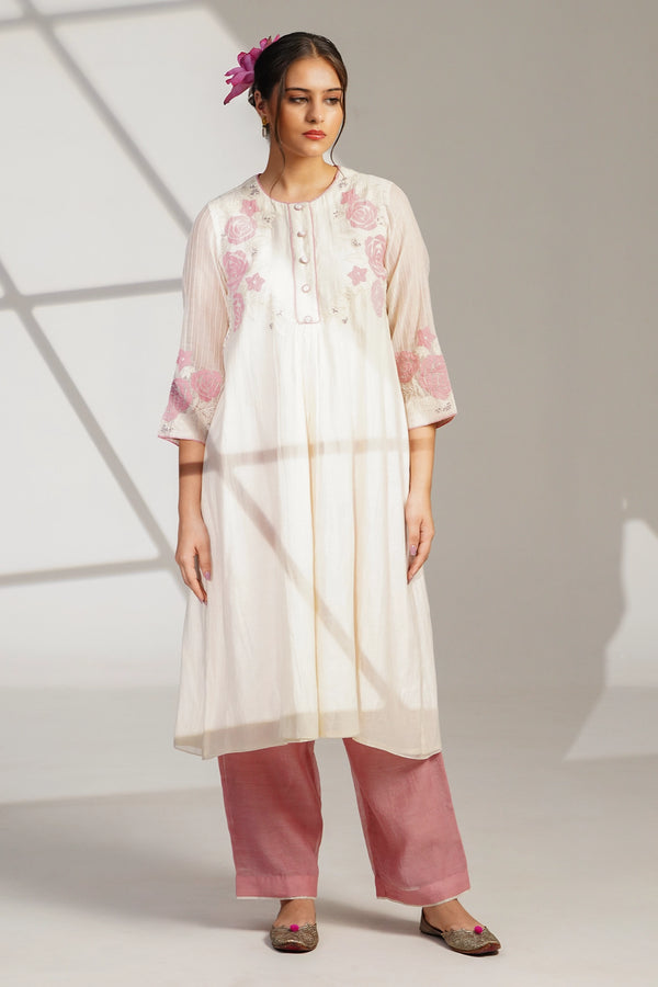 IVORY PINK SUIT SET WITH DUPATTA