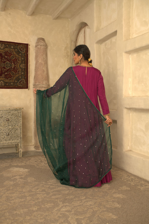 ANWITHA PURPLE ANARKALI