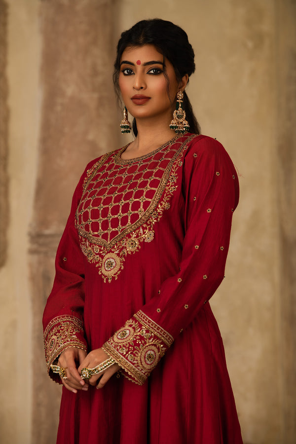 PINK MUMTAZ ANARKALI SET