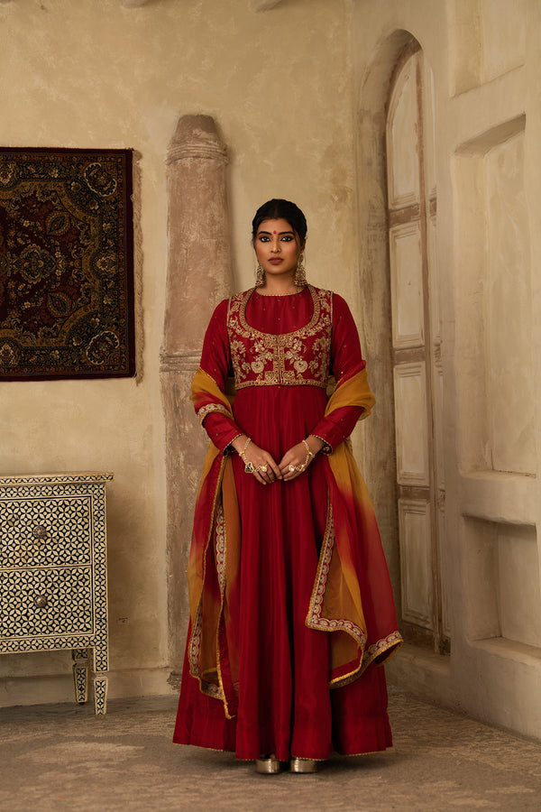SHRI RED ANARKALI